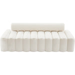 Melody 83.5" Velvet Upholstered Sofa in Cream