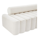 Melody 83.5" Velvet Upholstered Sofa in Cream