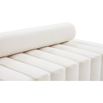 Melody 83.5" Velvet Upholstered Sofa in Cream