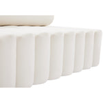 Melody 83.5" Velvet Upholstered Sofa in Cream