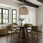 Andie Vegan Leather Upholstered Dining Chair in Olive