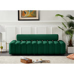 Melody 83.5" Velvet Upholstered Sofa in Green