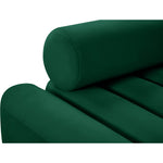 Melody 83.5" Velvet Upholstered Sofa in Green
