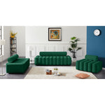 Melody 83.5" Velvet Upholstered Sofa in Green
