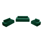 Melody 83.5" Velvet Upholstered Sofa in Green