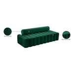 Melody 83.5" Velvet Upholstered Sofa in Green