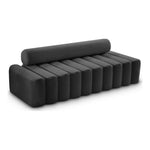 Melody 83.5" Velvet Upholstered Sofa in Grey