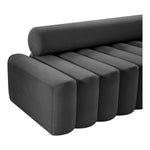 Melody 83.5" Velvet Upholstered Sofa in Grey