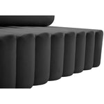 Melody 83.5" Velvet Upholstered Sofa in Grey