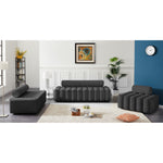 Melody 83.5" Velvet Upholstered Sofa in Grey