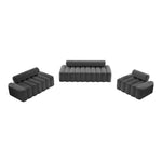 Melody 83.5" Velvet Upholstered Sofa in Grey