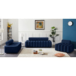 Melody 83.5" Velvet Upholstered Sofa in Navy