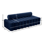 Melody 83.5" Velvet Upholstered Sofa in Navy