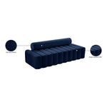 Melody 83.5" Velvet Upholstered Sofa in Navy