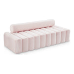 Melody 83.5" Velvet Upholstered Sofa in Pink