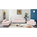 Melody 83.5" Velvet Upholstered Sofa in Pink