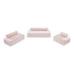 Melody 83.5" Velvet Upholstered Sofa in Pink