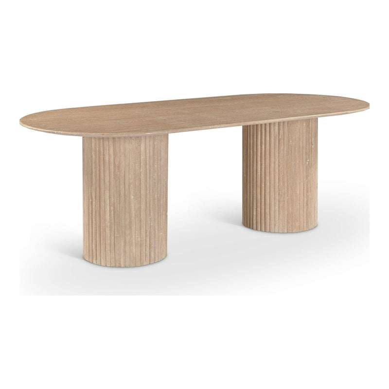 Messina 87" Travertine Dining Table (3 Boxes) in Natural