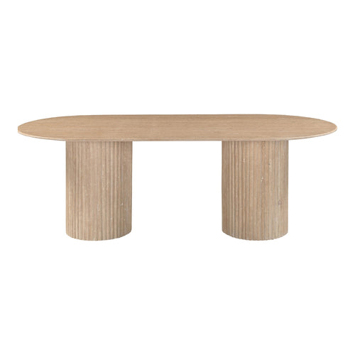 Messina 87" Travertine Dining Table (3 Boxes) in Natural