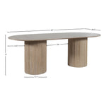 Messina 87" Travertine Dining Table (3 Boxes) in Natural