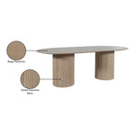 Messina 87" Travertine Dining Table (3 Boxes) in Natural