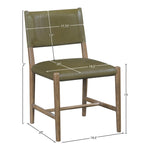 Andie Vegan Leather Upholstered Dining Chair in Olive