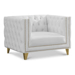 Michelle Vegan Leather Upholstered Chair in White