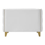 Michelle Vegan Leather Upholstered Chair in White