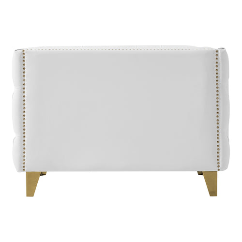 Michelle Vegan Leather Upholstered Chair in White