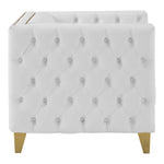 Michelle Vegan Leather Upholstered Chair in White