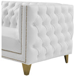 Michelle Vegan Leather Upholstered Chair in White