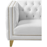 Michelle Vegan Leather Upholstered Chair in White