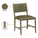 Andie Vegan Leather Upholstered Dining Chair in Olive
