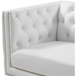 Michelle Vegan Leather Upholstered Chair in White