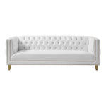 Michelle 90" Vegan Leather Upholstered Sofa in White