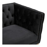 Michelle 90" Velvet Upholstered Sofa in Black