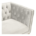 Michelle 90" Velvet Upholstered Sofa in Cream