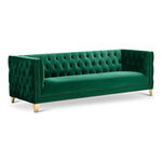 Michelle 90" Velvet Upholstered Sofa in Green