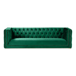 Michelle 90" Velvet Upholstered Sofa in Green