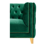 Michelle 90" Velvet Upholstered Sofa in Green