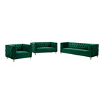 Michelle 90" Velvet Upholstered Sofa in Green