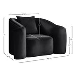 Destin Velvet Upholstered Chair in Black