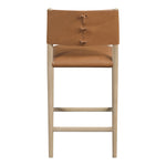 Andie Vegan Leather Upholstered Counter Stool in Cognac