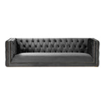 Michelle 90" Velvet Upholstered Sofa in Grey