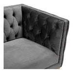 Michelle 90" Velvet Upholstered Sofa in Grey