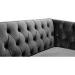 Michelle 90" Velvet Upholstered Sofa in Grey