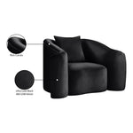 Destin Velvet Upholstered Chair in Black
