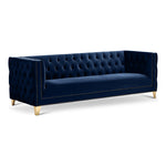 Michelle 90" Velvet Upholstered Sofa in Navy