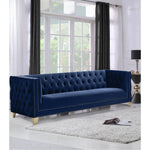 Michelle 90" Velvet Upholstered Sofa in Navy