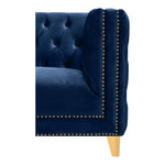 Michelle 90" Velvet Upholstered Sofa in Navy